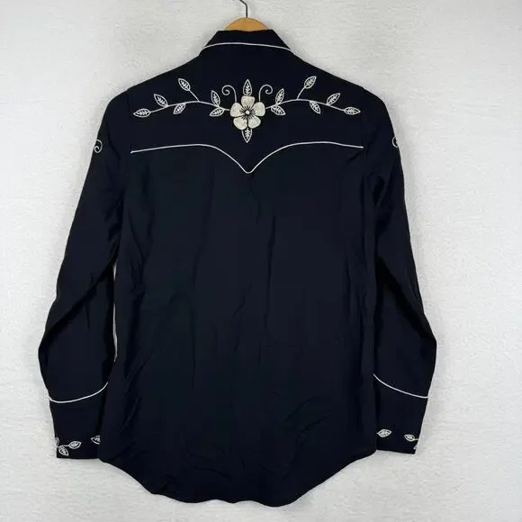 Polo Ralph Lauren Women's 2 Relaxed Fit Pearl Snap Western Embroidered Shirt - Picture 8 of 11